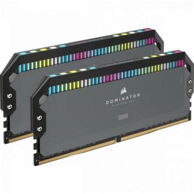 Corsair 64GB DDR5 5600MHz Kit(2x32GB) Dominator Platinum RGB AMD Expo Cool Grey CMT64GX5M2B5600Z40K