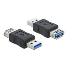 Delock USB 3.0 Adapter - A-típusú apa csatlakozó - A-típusú anya csatlakozó adat blokkoló 