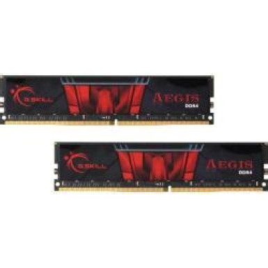 G.SKILL 32GB DDR4 2400Mhz Kit(2x16GB) AEGIS Black Red F4-2400C17D-32GIS