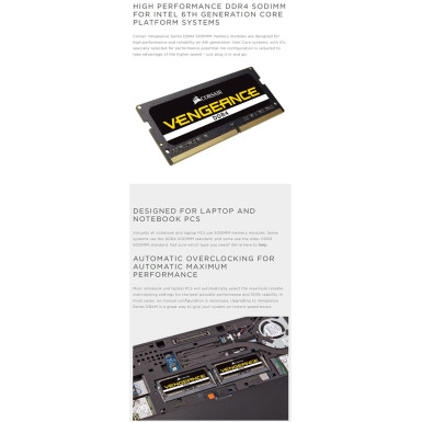 Corsair 64GB DDR4 2933MHz Kit(2x32GB) SODIMM Vengeance CMSX64GX4M2A2933C19