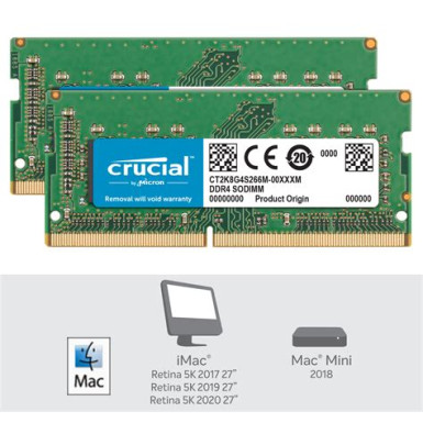 Crucial 16GB DDR4 2666MHz Kit(2x8GB) SODIMM CT2K8G4S266M