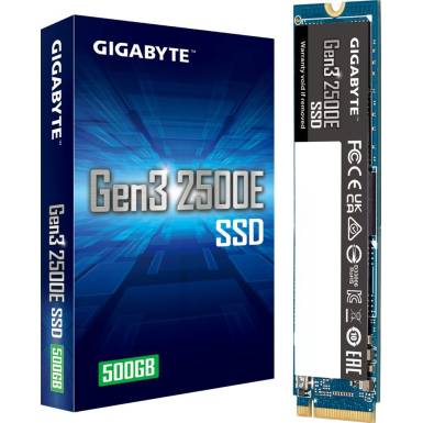 Gigabyte 500GB M.2 2280 NVME Gen3 2500E G325E500G Gigabyte 500GB M.2 2280 NVME Gen3 2500E G325E500G