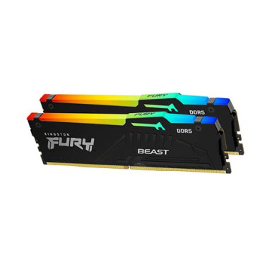 Kingston 32GB DDR5 5600MHz Kit(2x16GB) Fury Beast RGB White KF556C36BWEAK2-32