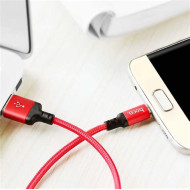 HOCO kábel USB 3in1 to 
iPhone Lightning 8-pin +
Micro + C típus X76 fekete