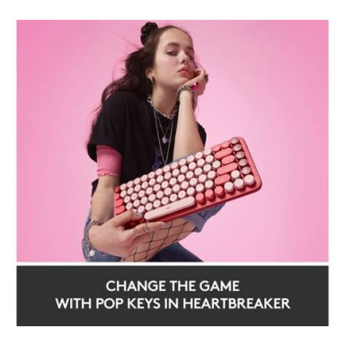 Logitech POP Keys Wireless Mechanical Keyboard Heartbreaker UK 920-010575