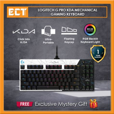 Logitech G Pro X TKL Gaming Keyboard GX Brown Tactile KDA White US 920-012148