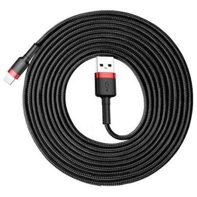 BASEUS USB kábel iPhone Lightning 8-tűs 2A CALKLF-R09 3m Szürke - Fekete
