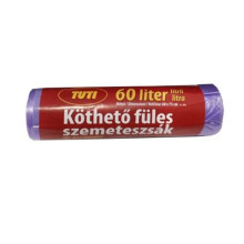 TUTI Szemeteszsák, köthető füles, 60 l, 16 db, TUTI