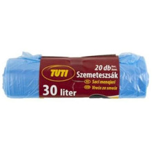 TUTI Szemeteszsák, köthető füles, 35 l, 20 db, TUTI