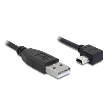 DELOCK kábel USB 2.0 Type-A male > USB Mini-B male 90 fokos 2m 82682 DELOCK kábel USB 2.0 Type-A male > USB Mini-B male 90 fokos 2m 82682