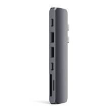 Satechi Aluminium TYPE-C PRO Hub (HDMI 4K,PassThroughCharging,2x USB3.0,2xSD,ThunderBolt 3) - Space Grey ST-CMBPM