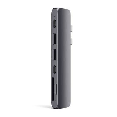 Satechi Aluminium TYPE-C PRO Hub (HDMI 4K,PassThroughCharging,2x USB3.0,2xSD,ThunderBolt 3) - Space Grey ST-CMBPM Satechi Aluminium TYPE-C PRO Hub (HDMI 4K,PassThroughCharging,2x USB3.0,2xSD,ThunderBolt 3) - Space Grey ST-CMBPM