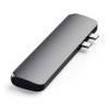 Satechi Aluminium TYPE-C PRO Hub (HDMI 4K,PassThroughCharging,2x USB3.0,2xSD,ThunderBolt 3) - Space Grey ST-CMBPM