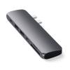 Satechi Aluminium TYPE-C PRO Hub (HDMI 4K,PassThroughCharging,2x USB3.0,2xSD,ThunderBolt 3) - Space Grey ST-CMBPM